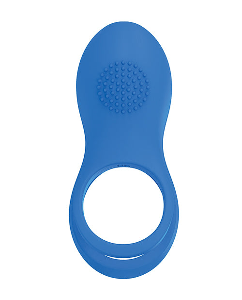 Gold Glam Cock Ring - Blue