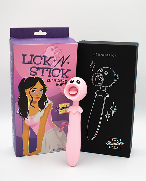 Natalie's Toy Box Lick n' Stick Clit Flicker & G-Spot Vibe - Pink