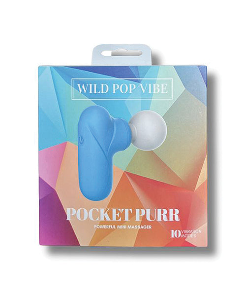 Wild Pop Vibe Pocket Purr Mini Massager - Blue