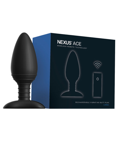 Nexus Ace Remote Control Butt Plug Large - Black