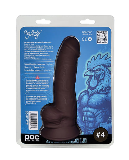 Power of Cock 8" Dildo - Dark Brown