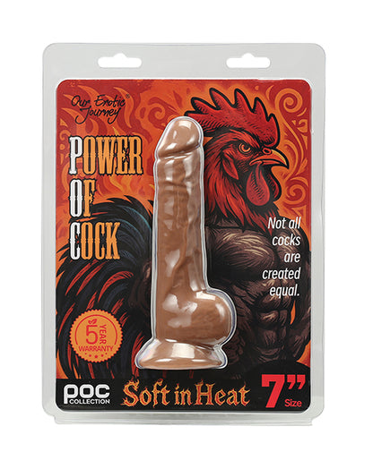 Power of Cock 7" Dildo - Dark Tan