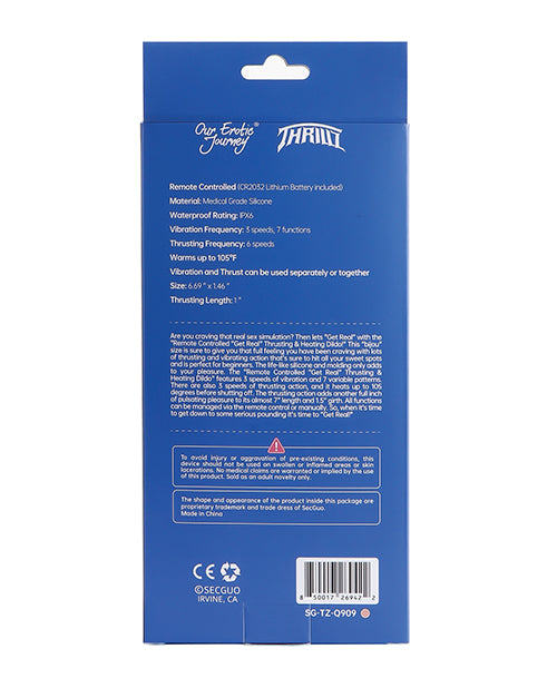 No Brand Thrillz Get Real Bijou Thrusting Dildo w/Remote - Image 6