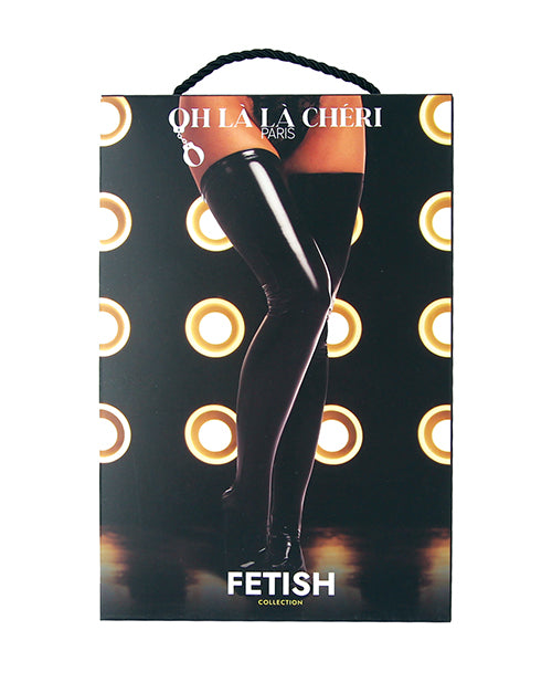 FETISH Vinyl Thigh Highs Black XL