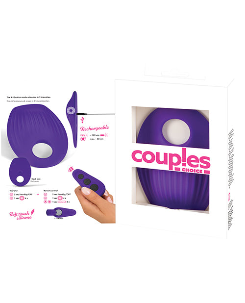 Couples Choice Grinding Cushion w/Cock Ring - Purple
