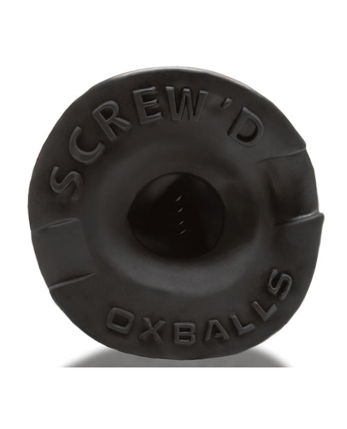 Oxballs Screwdhole Screw'd-in Open Tip Masturbator - Black