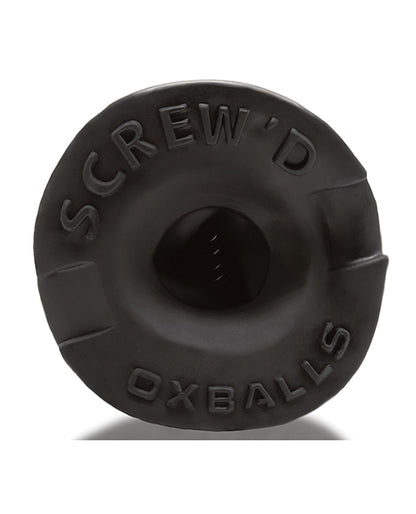Oxballs Screwdhole Screw'd-in Open Tip Masturbator - Black