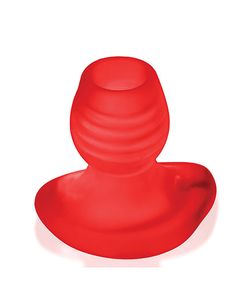 Oxballs Oxballs Glowhole 1 Hollow Buttplug w/LED Insert Small - Red Morph - Image 4