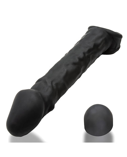 Oxballs Muscle Ripped Inner Ribbed Velvet-Smooth Cocksheath - Special Edition Black