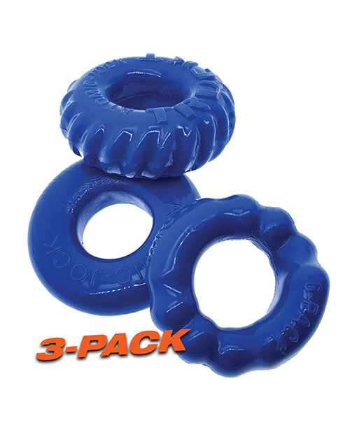 Oxballs Oxballs Bonemaker 3 Pack Cockring Kit - Pool Blue - Image 4