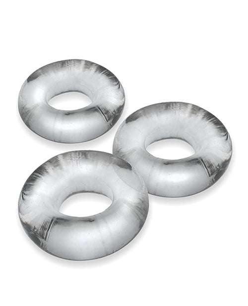 Oxballs Fat Willy 3 Pack Jumbo Cock Rings - Clear