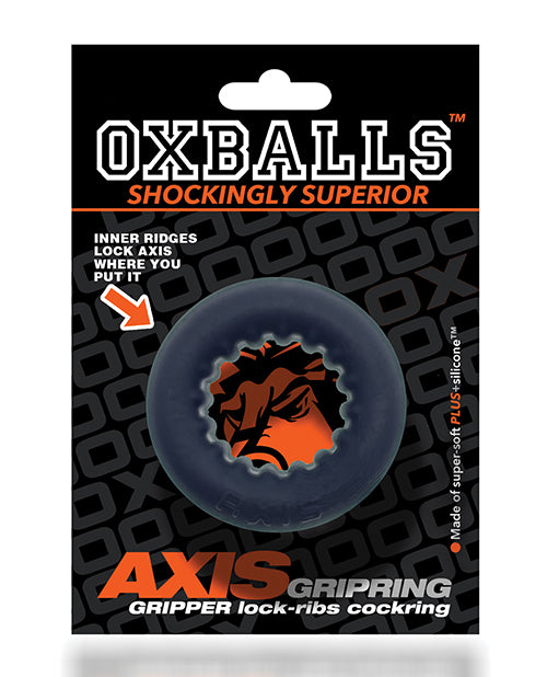 Oxballs  Axis Rib Griphold Cockring - Black Ice