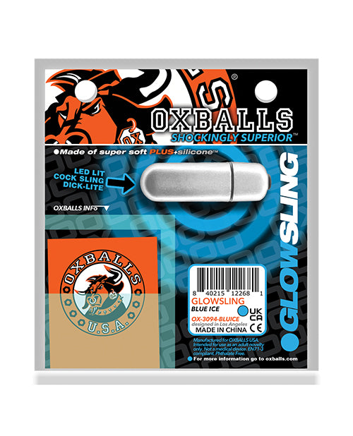 Oxballs Glowsling Cock Sling - LED Blue Ice