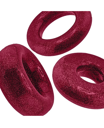 Oxballs Cockpack Multi Design 3 Pack Cockrings - Cherry Lips