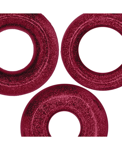 Oxballs Cockpack Multi Design 3 Pack Cockrings - Cherry Lips