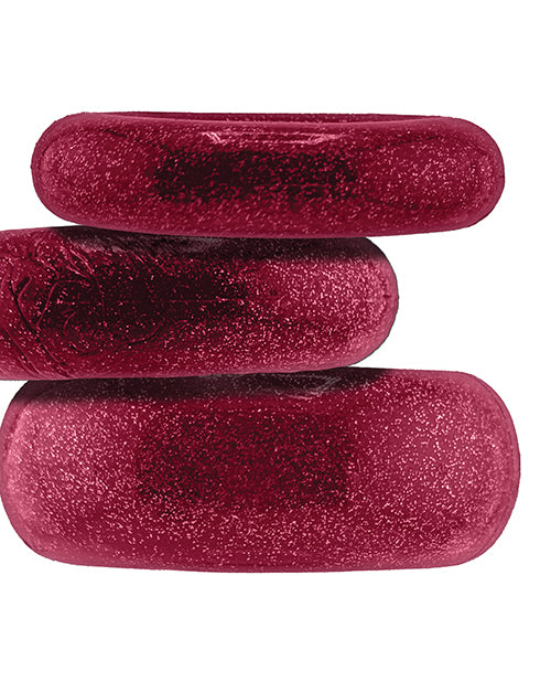 Oxballs Cockpack Multi Design 3 Pack Cockrings - Cherry Lips