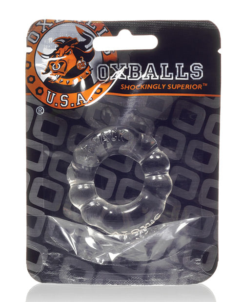 Oxballs Atomic Jock 6-Pack Shaped Cockring - Clear