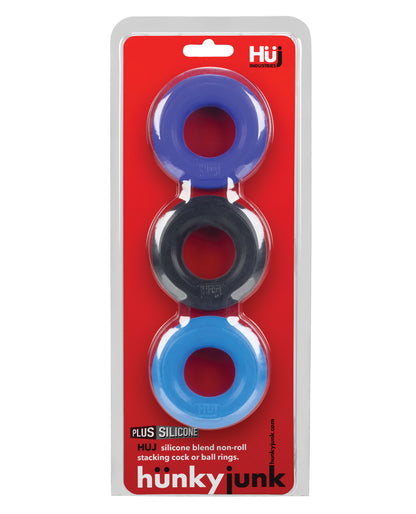 Hunky Junk Hunky Junk C-Ring Multi Pack - Cobalt Pack of 3 - Image 4