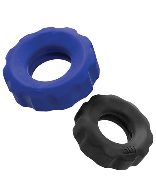 Hunky Junk Cog Ring 2 Size Double Pack - Cobalt & Tar Pack of 2