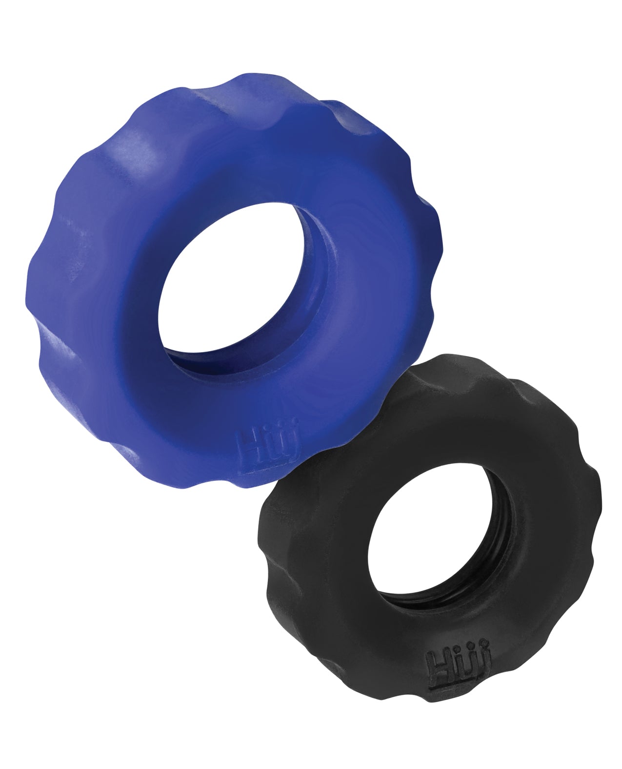 Hunky Junk Hunky Junk Cog Ring 2 Size Double Pack - Cobalt & Tar Pack of 2 - Image 3