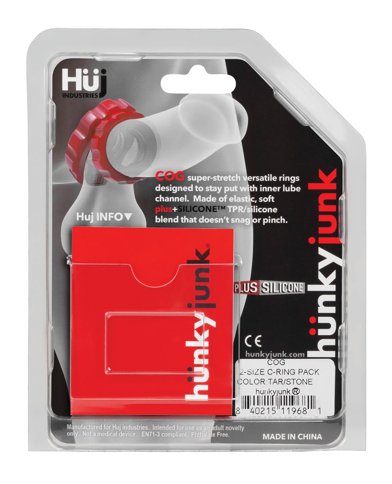 Hunky Junk Hunky Junk Cog Ring 2 Size Double Pack - Cobalt & Tar Pack of 2 - Image 5