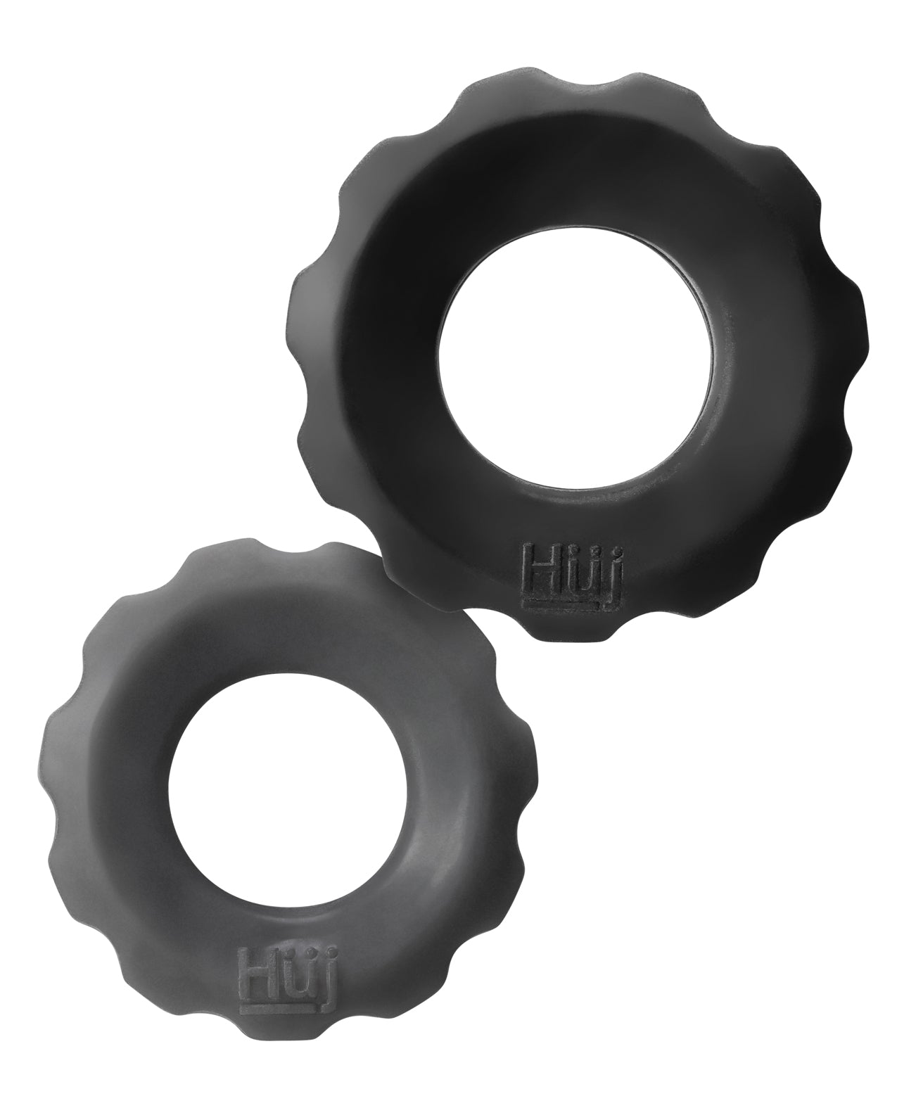 Hunky Junk Hunky Junk Cog Ring 2 Size Double Pack - Tar & Stone Pack of 2 - Image 2