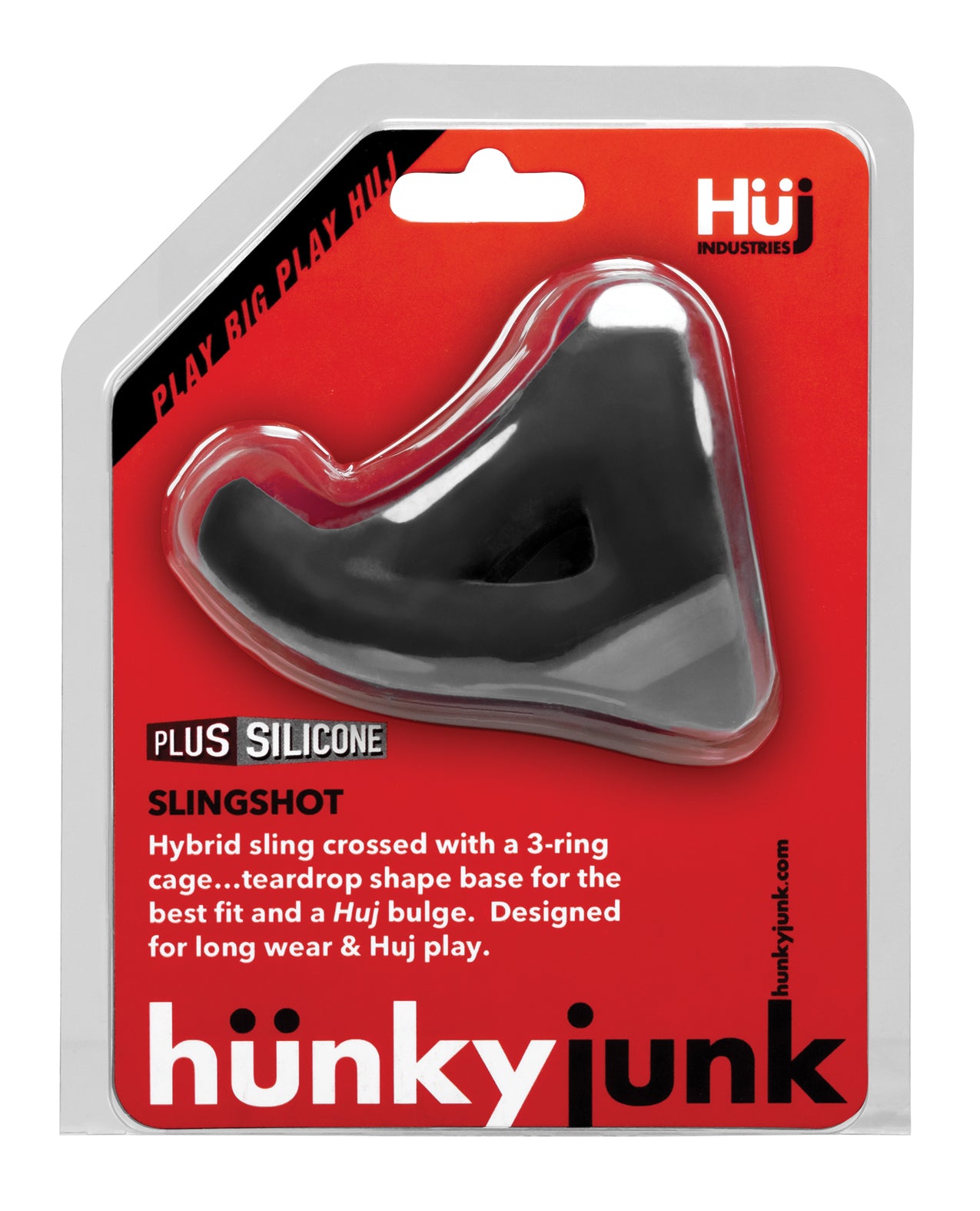 Hunky Junk Hunky Junk Slingshot 3 Ring Teardrop - Tar - Image 3