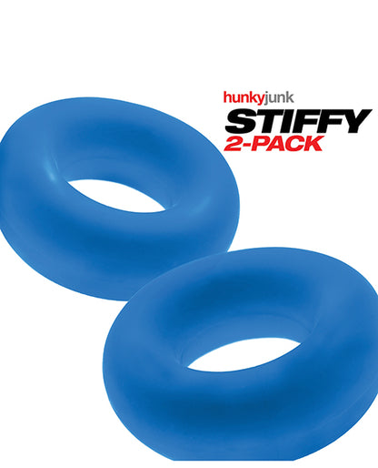 Hunky Junk Hunky Junk Stiffy 2 Pack Cockrings - Teal Ice - Image 5