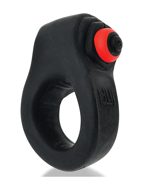 Hunkyjunk Revring Cock Ring w/Vibe - Tar w/Red Vibe