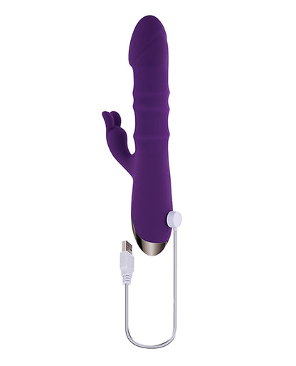 Playboy Pleasure Hop To It Rabbit Vibrator - Acai