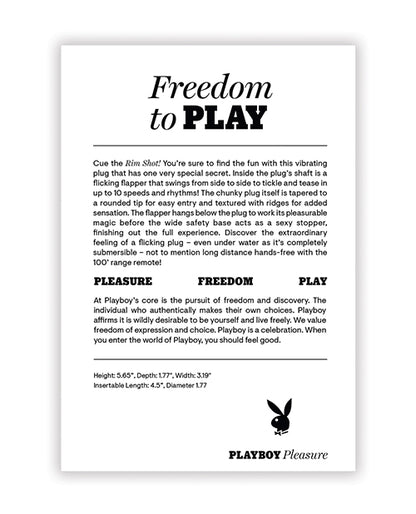 Playboy Pleasure Rim Shot - Black