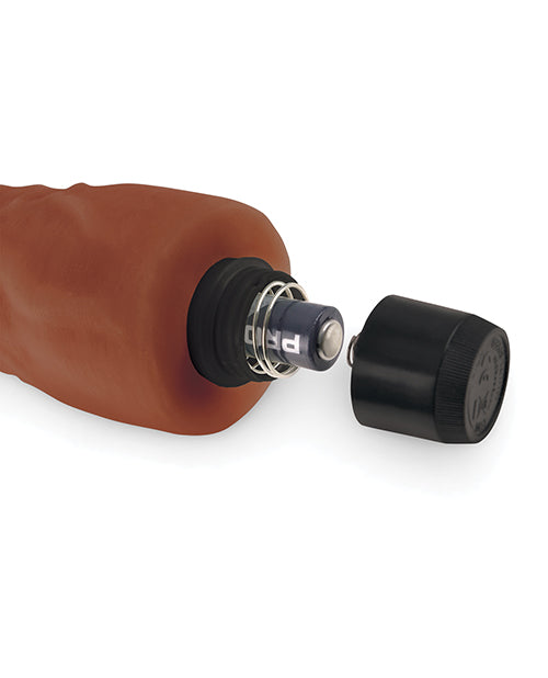 Real Feel No. 2 Long 8" Vibe Waterproof - Multi-Speed Brown