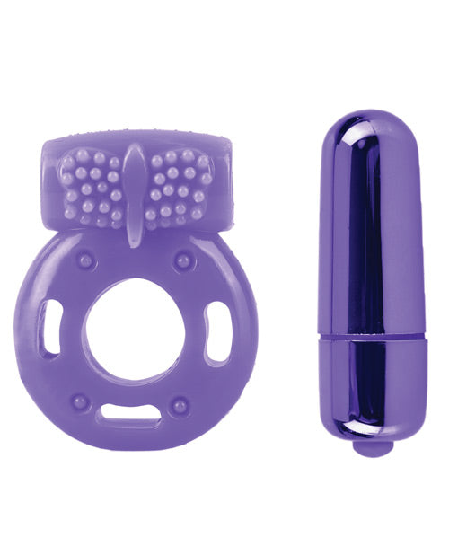 Neon Luv Touch Vibrating Couples Kit - Purple