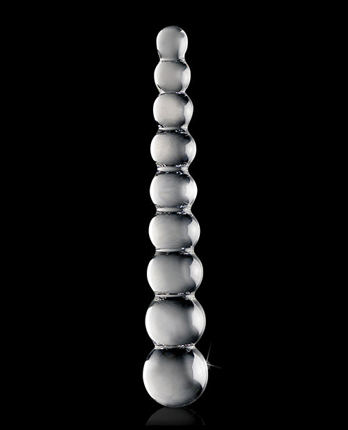 Icicles No. 2 Hand Blown Glass Massager - Clear Rippled