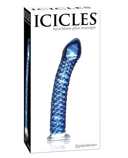 Icicles No. 29 Hand Blown Glass - Clear w/Ridges