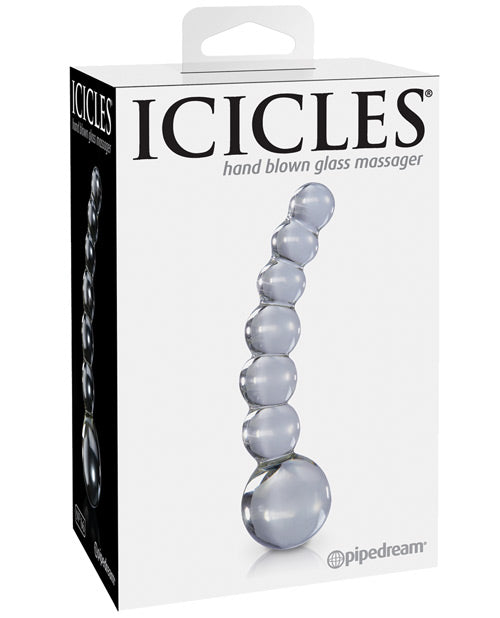 Icicles No. 66 Hand Blown Glass G Spot Dong - Clear