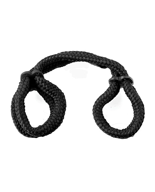 Fetish Fantasy Series Silk Rope Love Cuffs - Black