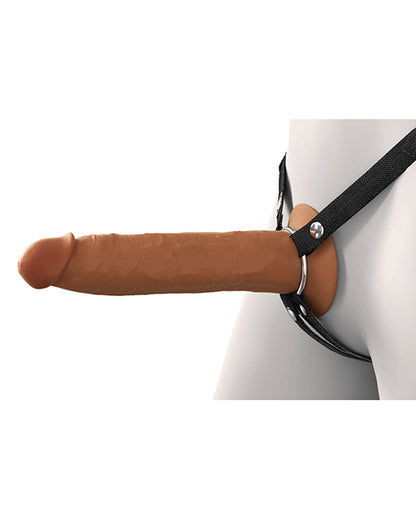 Fantasy X-Tensions Elite 9" Silicone Hallow Strap-On Dual Density - Brown