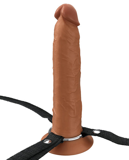Fantasy X-Tensions Elite 9" Silicone Hallow Strap-On Dual Density - Brown