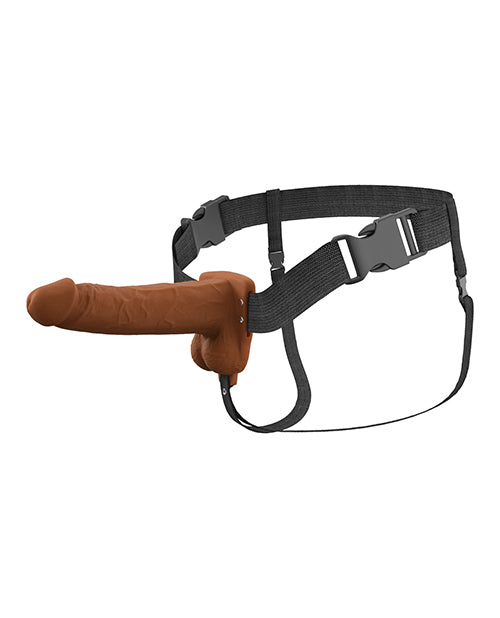Fantasy X-tensions Fantasy X-Tensions Elite 7" Vibrating Hollow Strap-On - Brown - Image 4