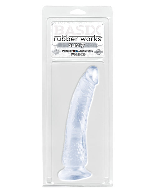 Basix Rubber Works 7" Slim Dong - Clear