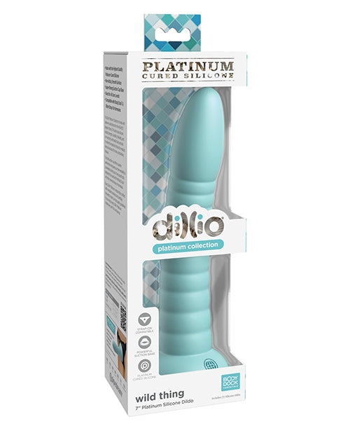 Dillio Platinum 7" Wild Thing Silicone Dildo - Teal