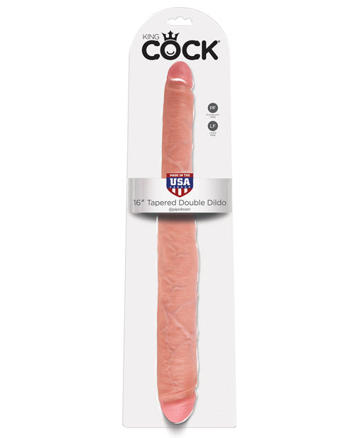 King Cock 16" Tapered Double Dildo - Flesh