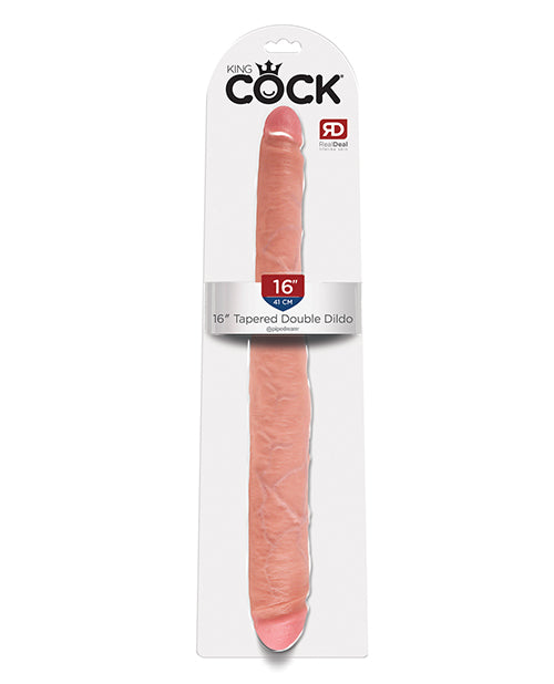 King Cock 16" Tapered Double Dildo - Flesh