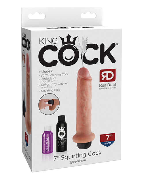 King Cock 7" Squirting Cock - Flesh