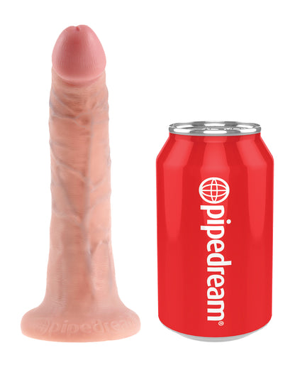 King Cock Strap-On Harness w/7" Cock - Flesh