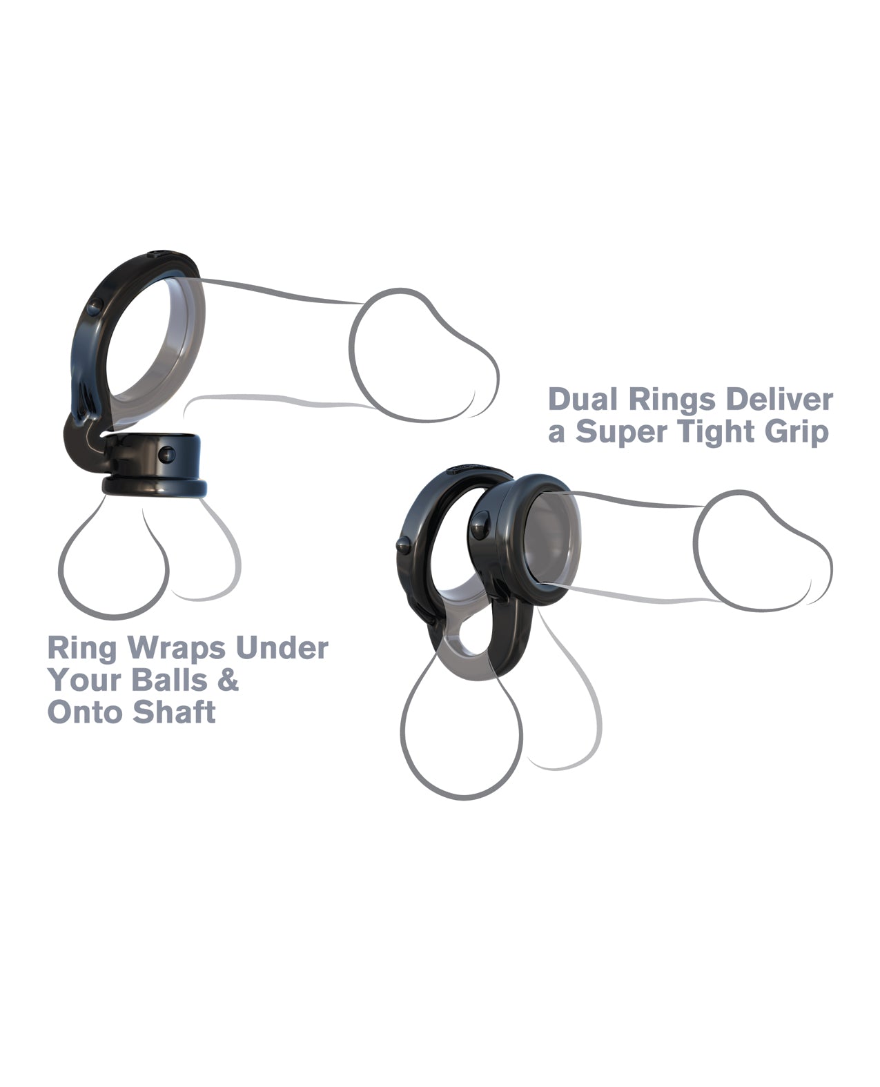 Fantasy C-Ringz Fantasy C-Ringz Ironman Duo Ring - Black - Image 3