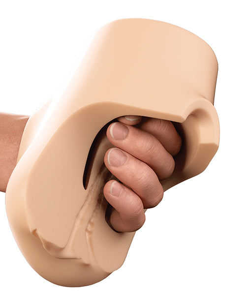 PDX Plus Double Pounder Vibrating Squeeze Stroker - Light