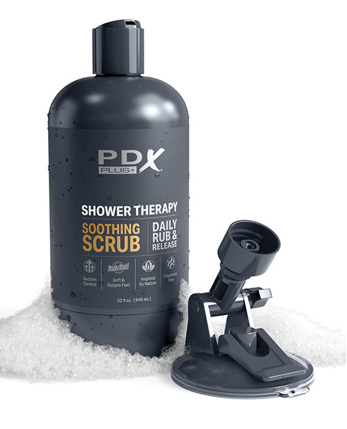 PDX Plus Shower Therapy Soothing Scrub - Brown