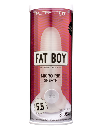 Perfect Fit Perfect Fit Fat Boy Micro Ribbed Sheath 5.5" - Clear
